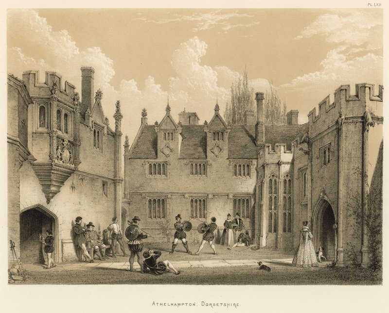Athelhampton, Dorset door Joseph Nash