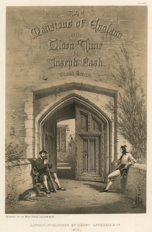 Ingang van het Moat House, Ightham, Kent door Joseph Nash