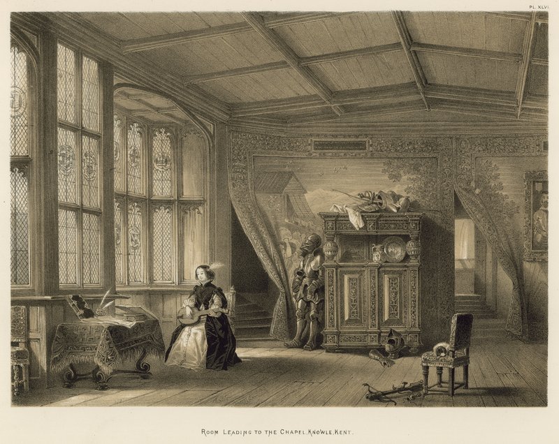 Kamer leidend naar de Kapel, Knowle, Kent door Joseph Nash