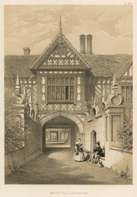 Speke Hall, Lancashire door Joseph Nash