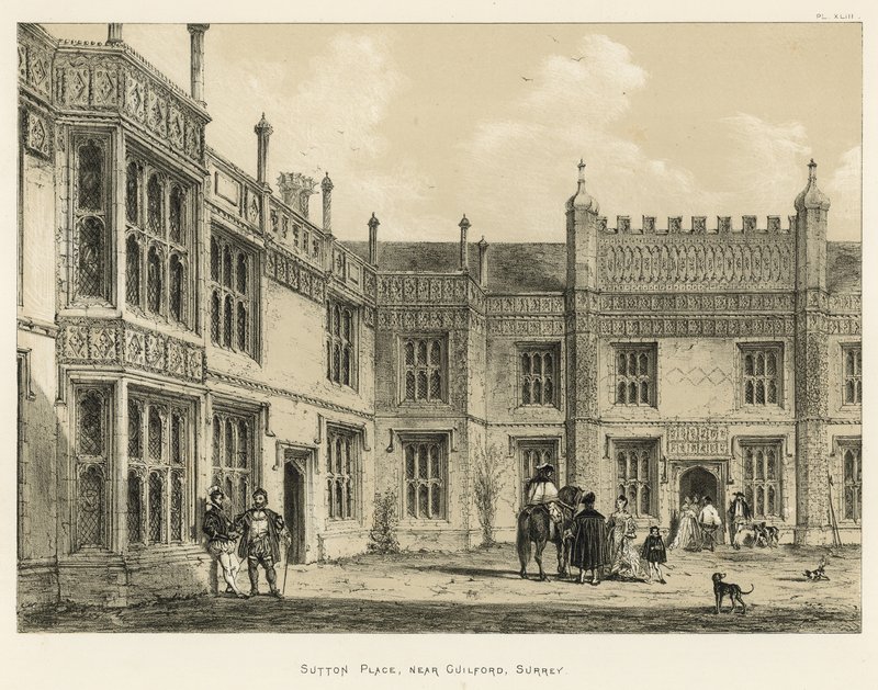 Sutton Place, nabij Guilford, Surrey door Joseph Nash
