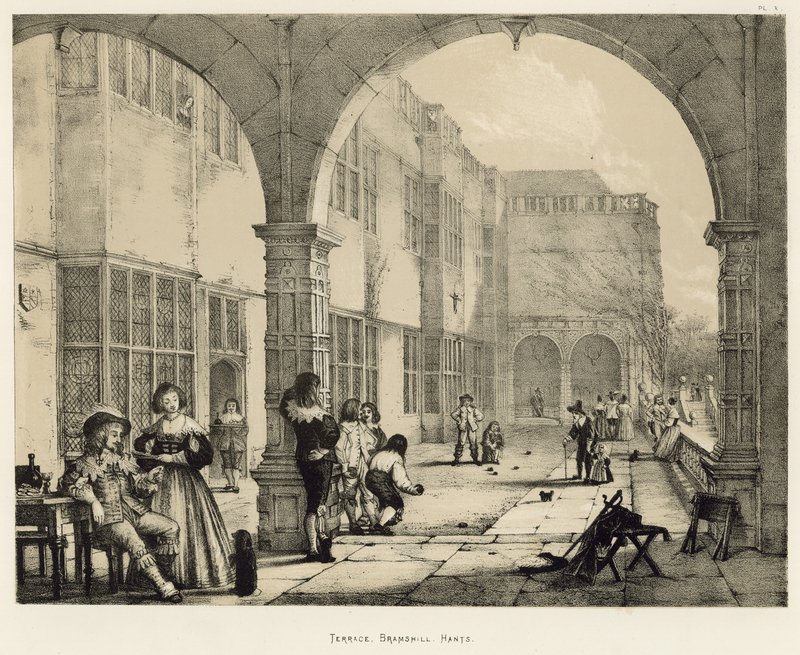 Terras, Bramshill, Hants door Joseph Nash
