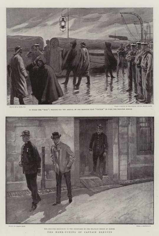 De thuiskomst van kapitein Dreyfus door Joseph Nash