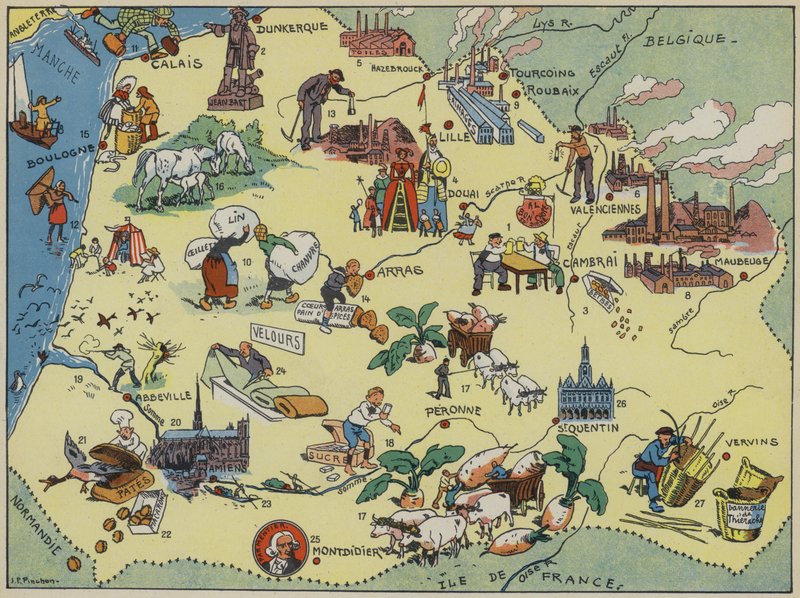 Vlaanderen, Artois, Picardië door Joseph Porphyre Pinchon