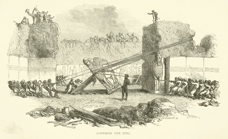 Het Neerlaten van de stier door Josiah Wood Whymper
