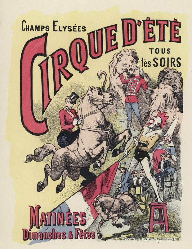 Circusposter door Jules Arsene (after) Garnier