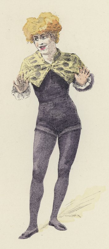 Vrouwelijke clown door Jules Arsene (after) Garnier