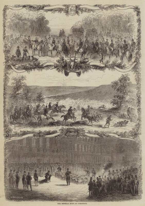 De Keizerlijke Jacht in Compiègne door Jules Gaildrau