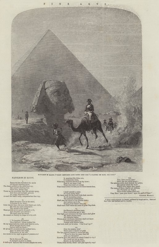 Napoleon in Egypte (Veertig eeuwen kijken op hem neer) door Karl Girardet