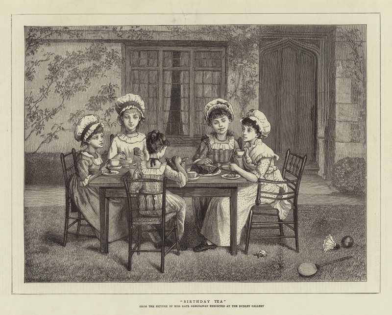 Verjaardagsthee door Kate Greenaway