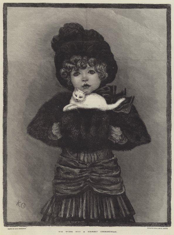Wij wensen u een vrolijk kerstfeest door Kate Greenaway