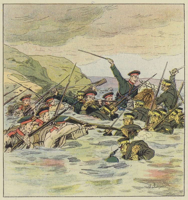 Gevecht in de baai van Kin-Tcheou door L. Malespine