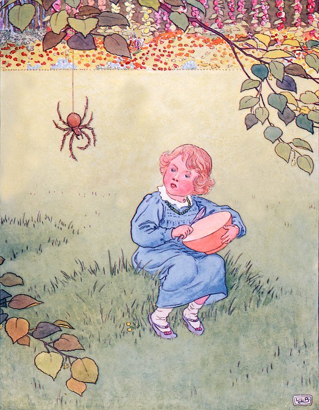 Kleine Miss Muffet door Leonard Leslie Brooke