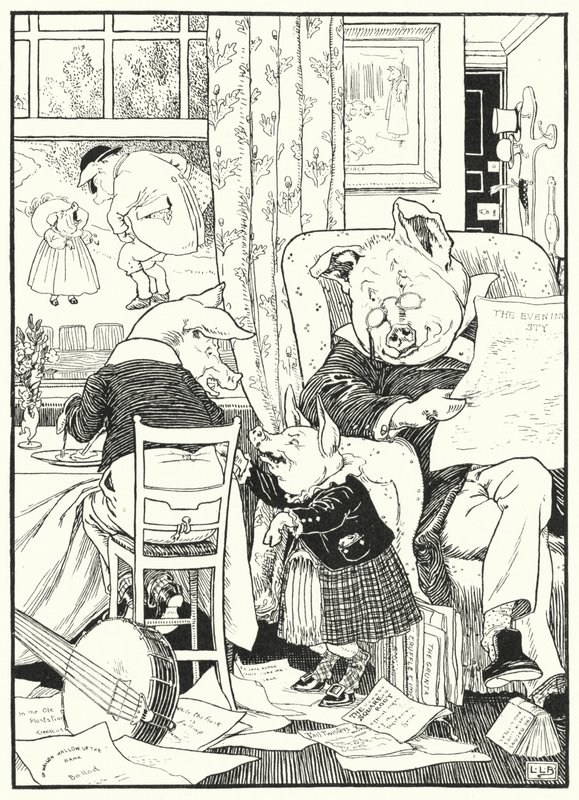 De vijf varkens door Leonard Leslie Brooke