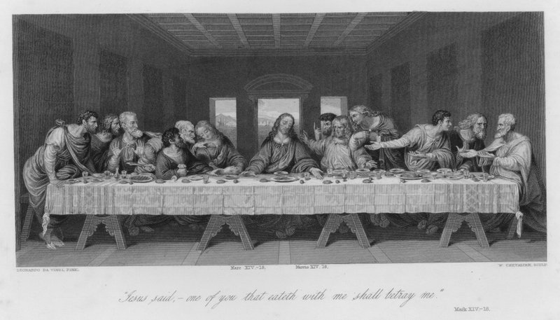 Het laatste avondmaal, Marcus XIV door Leonardo da (after) Vinci