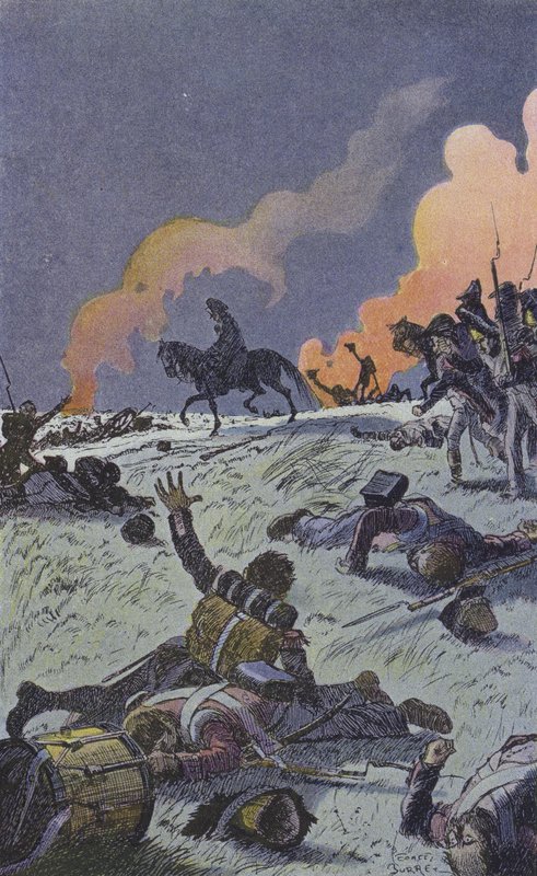 De avond na de Slag bij Waterloo door Leonce Burret