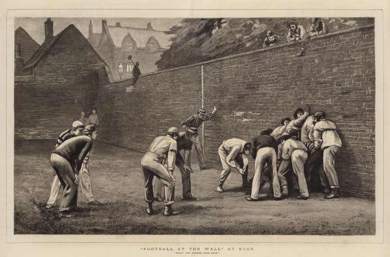 Voetbal bij de Muur in Eton door Leslie Matthew Ward