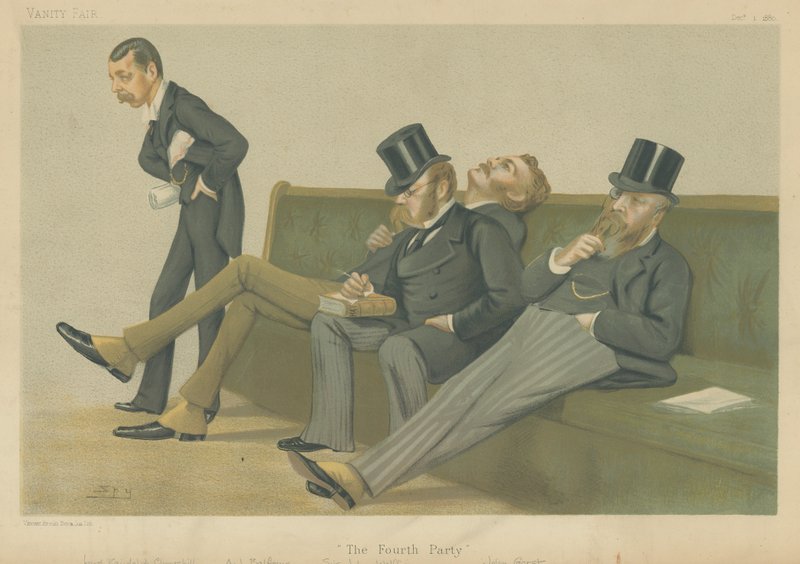Spencer-Churchill, Balfour, Drummond-Wolff en Gorst door Leslie Matthew Ward