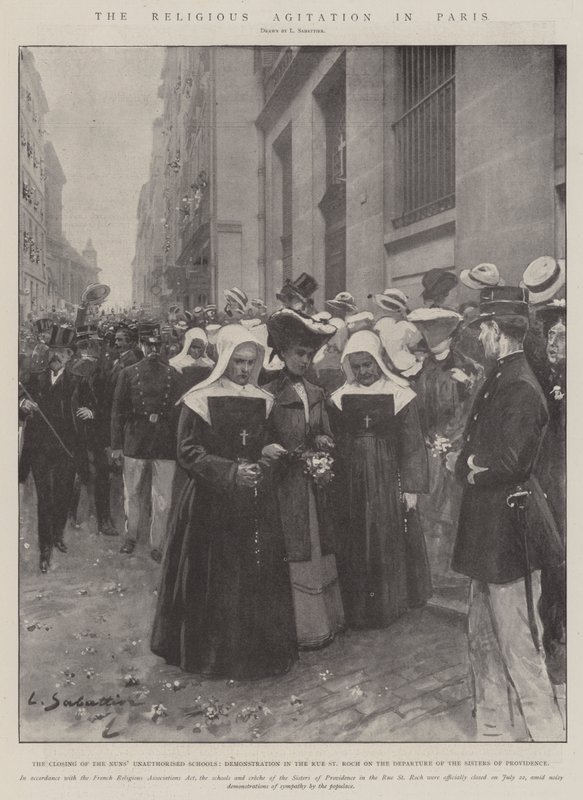De religieuze agitatie in Parijs door Louis Remy Sabattier