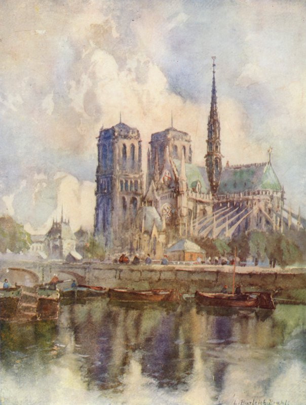 De Kathedraal van Notre-Dame, Parijs door Louis Burleigh Bruhl