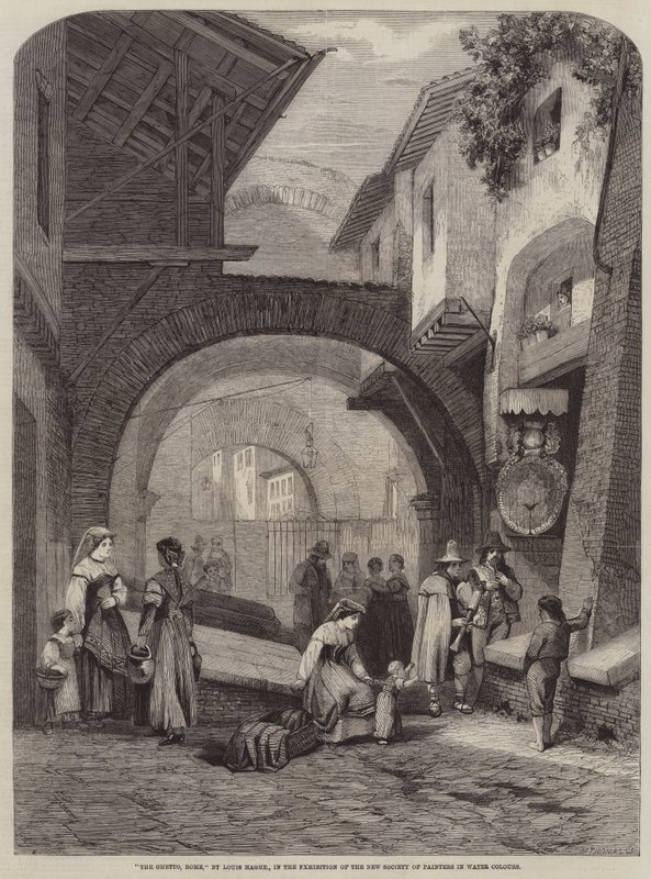 Het Ghetto, Rome door Louis Haghe
