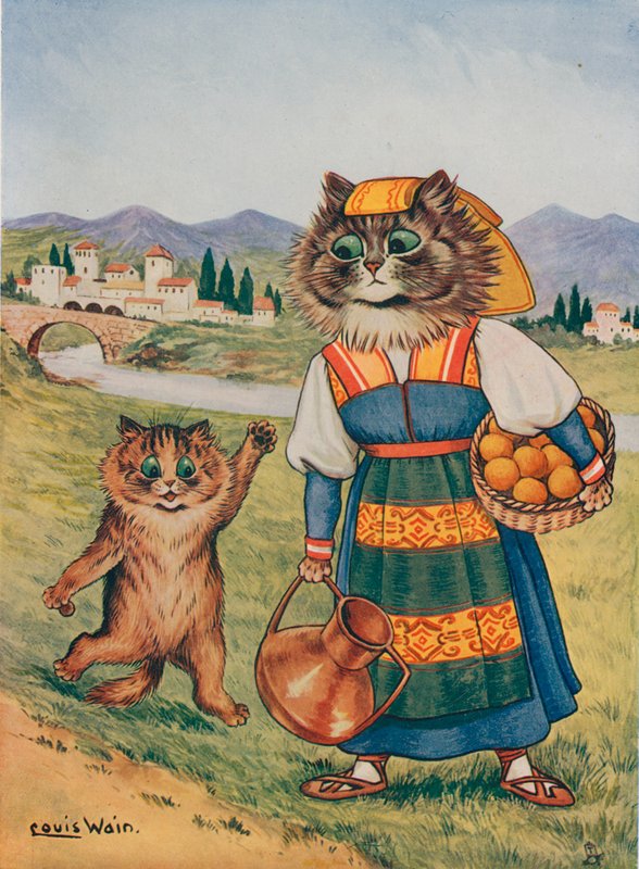 Alsjeblieft, ik wil een sinaasappel door Louis Wain