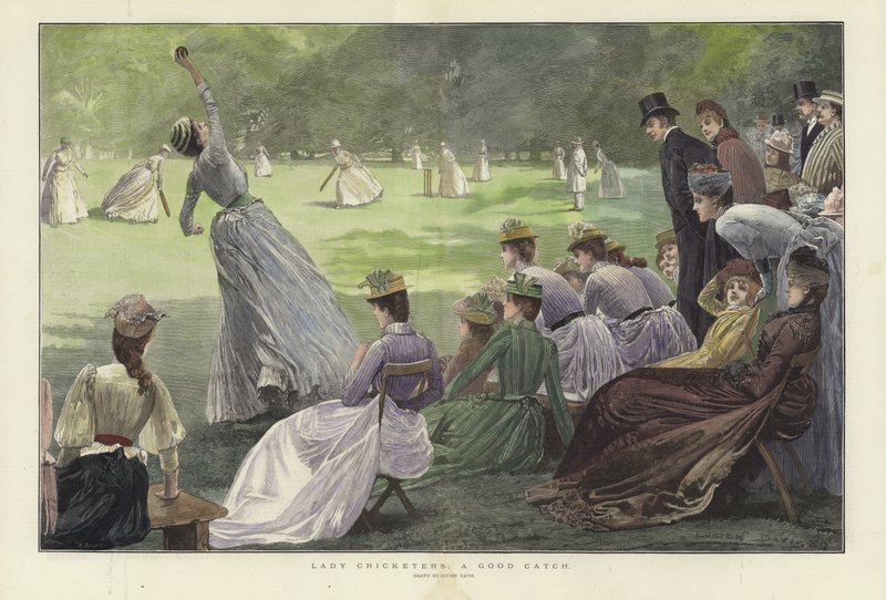 Dames Cricketspelers: Een Goede Vangst door Lucien Davis
