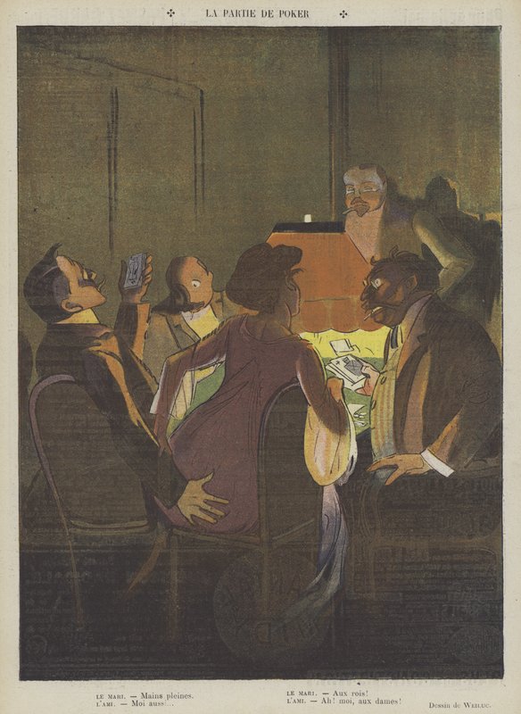 Het pokerspel door Lucien Henri Weiluc
