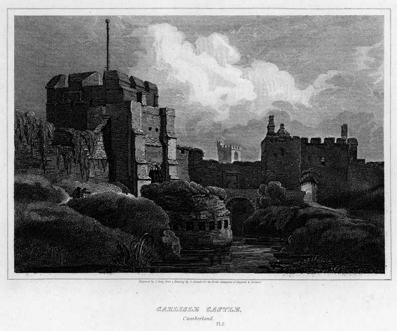 Carlisle Castle, Cumberland door Luke (after) Clennell