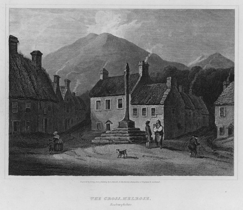 Het Kruis, Melrose, Roxburghshire door Luke (after) Clennell