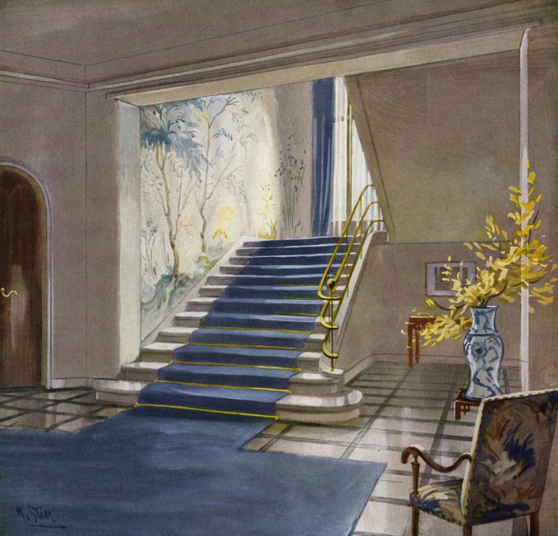 Interieurs uit de jaren 1930: Trap door M. Stier
