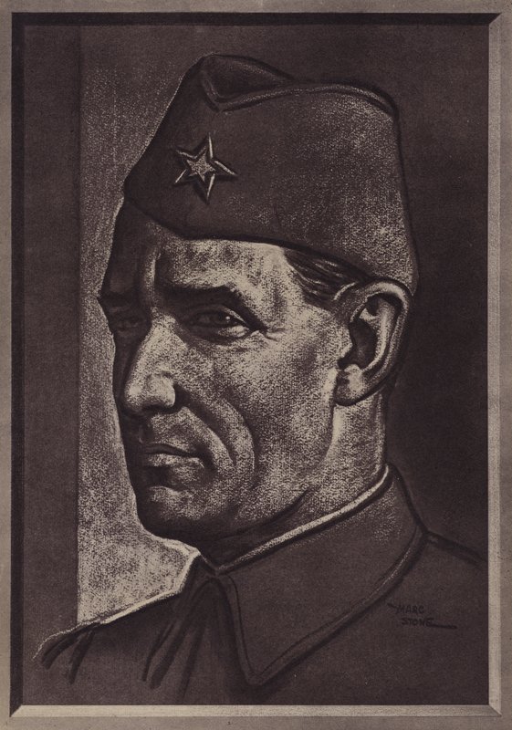 Maarschalk Tito, commandant van het partizanenleger dat Joegoslavië bevrijdde van de Duitsers door Marcus Stone