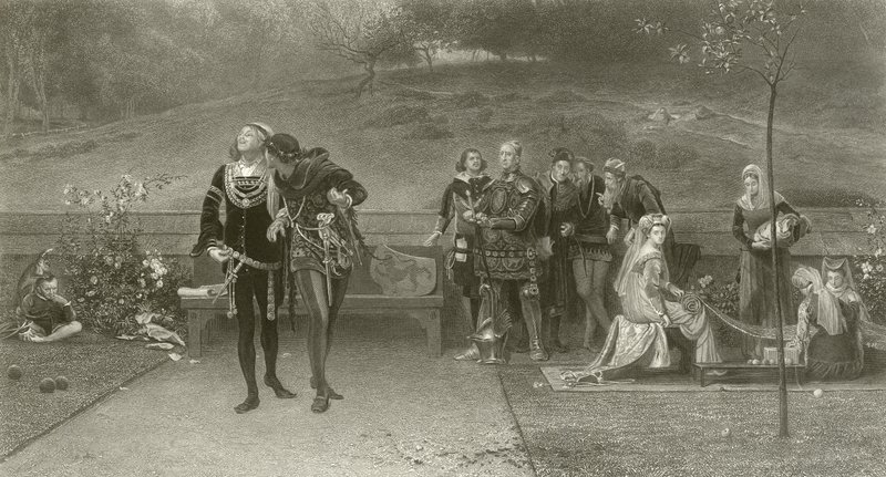 Edward II en Piers Gaveston door Marcus Stone