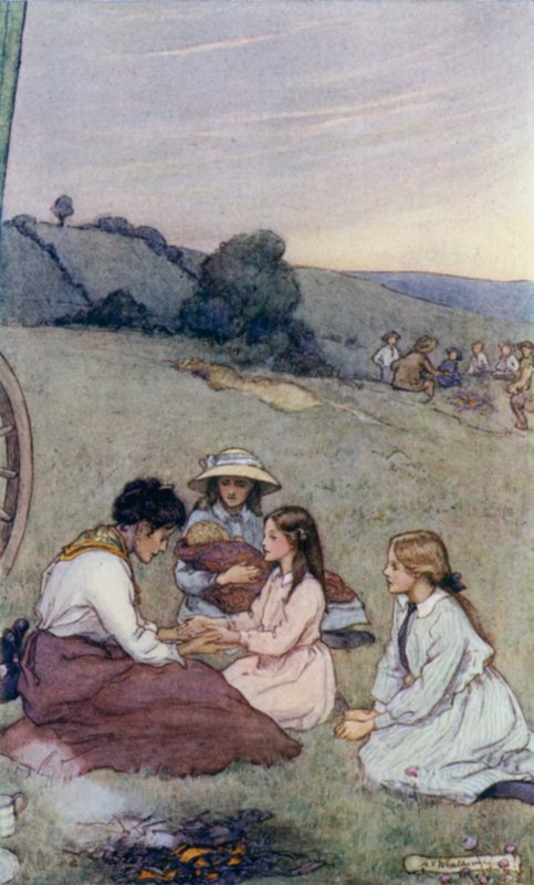 Scène uit The Slowcoach door Mary V. Wheelhouse
