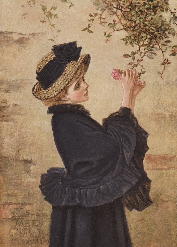 Alleen bloeiend gelaten (kleur litho) door Mary Ellen Edwards