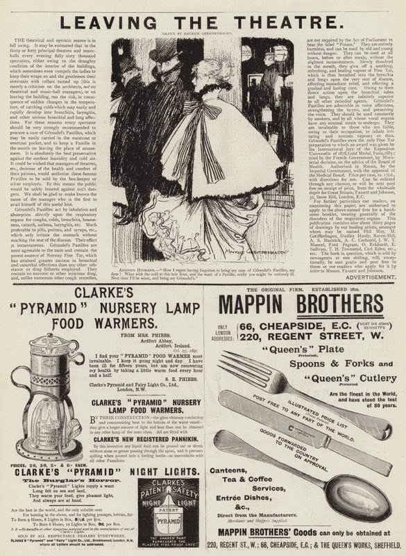 Pagina met Advertenties door Maurice Greiffenhagen