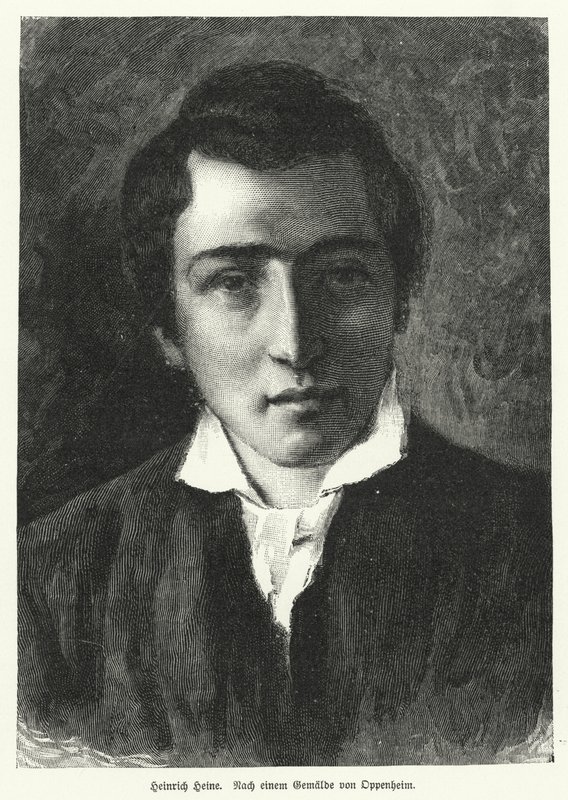Heinrich Heine, Duitse dichter door Moritz Daniel Oppenheim