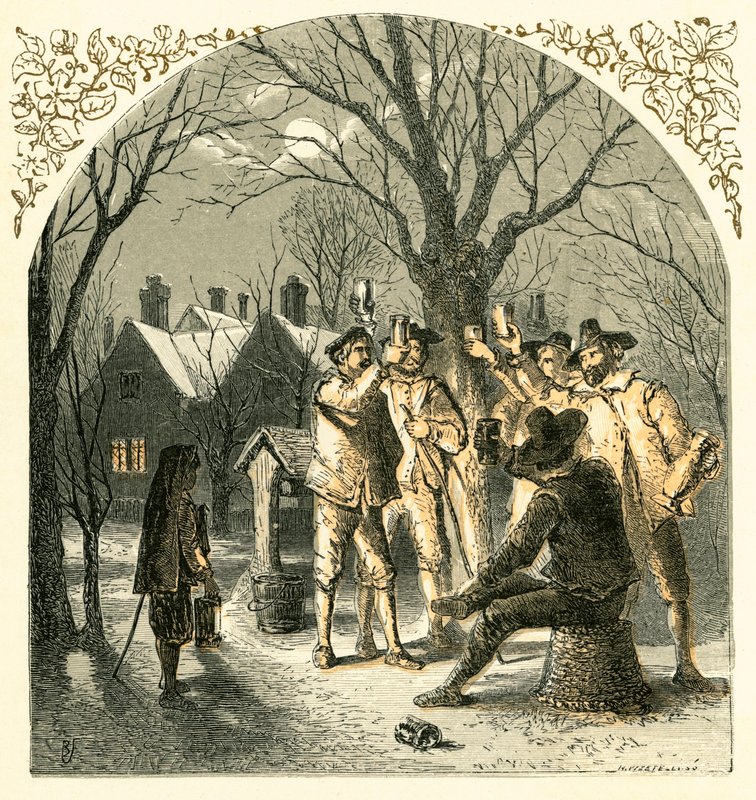 Kerstmis feestviering door Myles Birket Foster