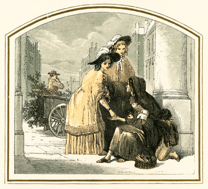 De nadering van Kerstmis door Myles Birket Foster