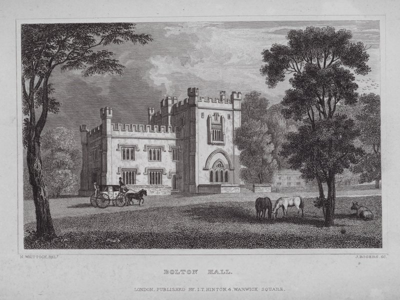 Bolton Hall door Nathaniel (after) Whittock
