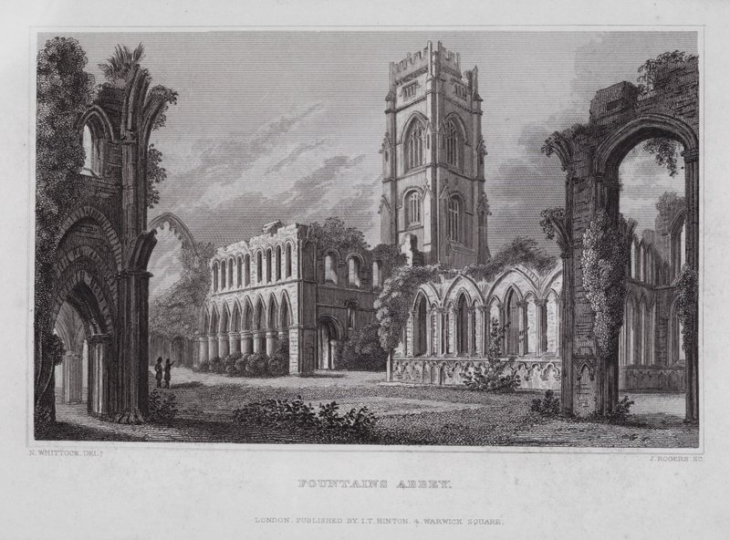 Fountains Abbey door Nathaniel (after) Whittock