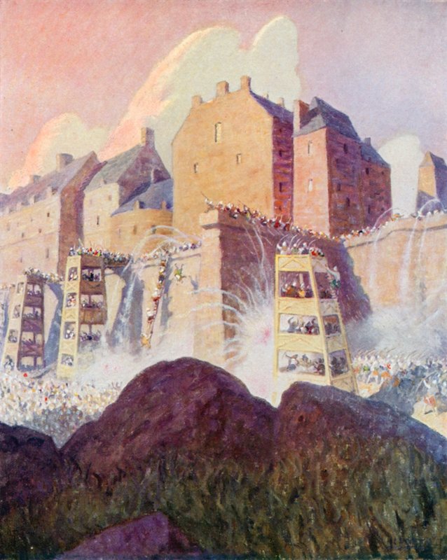 De Slag om Stirling Castle door Newell Convers (after) Wyeth