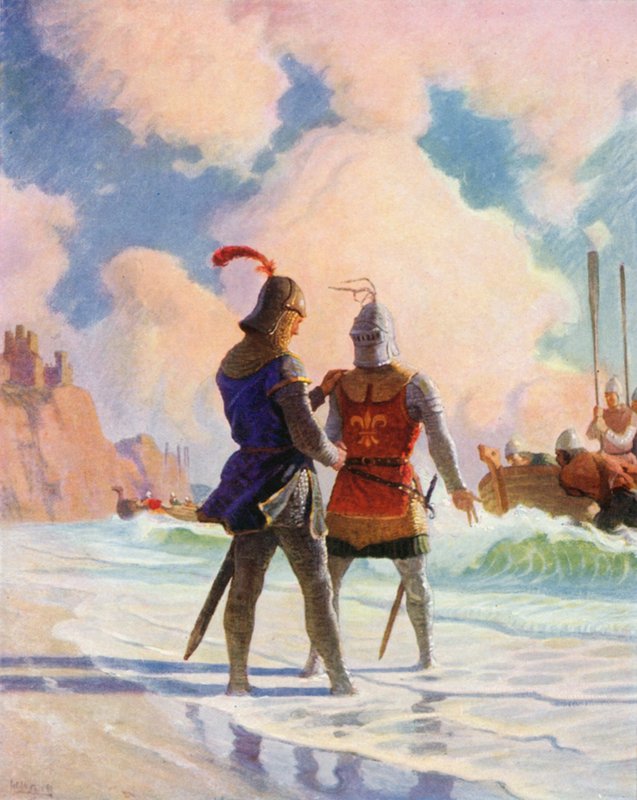 Bruce op het strand door Newell Convers Wyeth