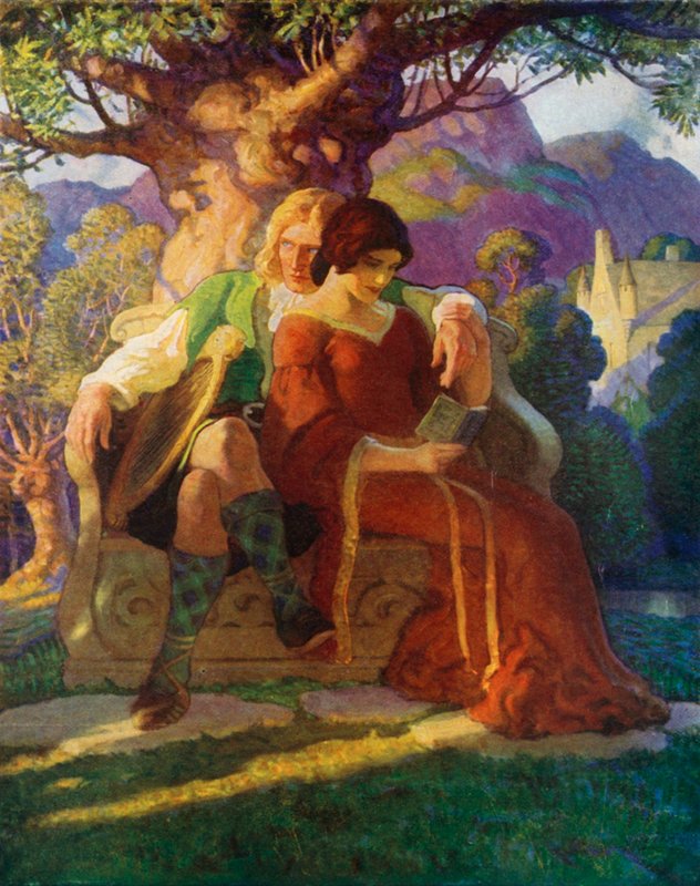 Wallace en Marion door Newell Convers Wyeth