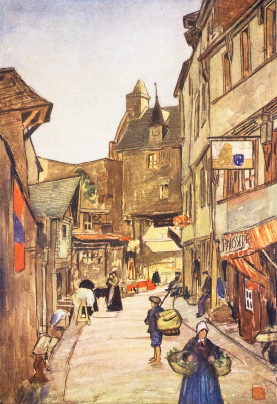Een straat, Mont St Michel door Nico Jungmann