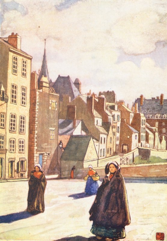 Een straat in Granville door Nico Jungmann