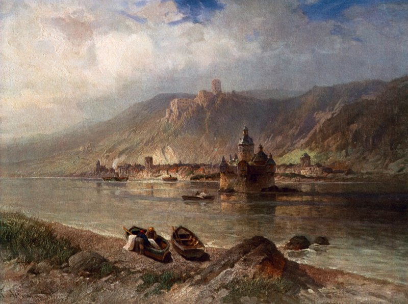 Caub en de Pfalz door Nicolai Astudin