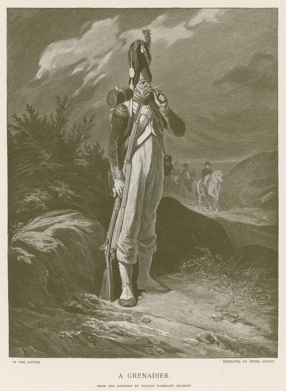 Een grenadier door Nicolas Toussaint Charlet