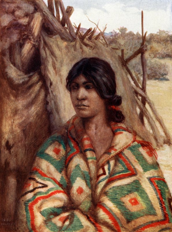 Een Navaho Indiaanse Vrouw door Norman Hardy