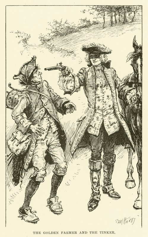 De Gouden Boer en de Tinker (gravure) door Paul Hardy